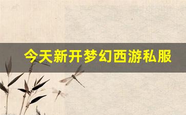 <strong>刚开一：今天新开梦幻西游私服(梦幻西游手游吧)</strong>